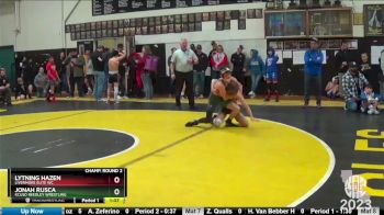 103 lbs Champ. Round 2 - Lytning Hazen, Livermore Elite WC vs Jonah Rusca, KCUSD Reedley Wrestling