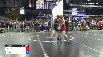 120 lbs Cons 32 #1 - Jacob Chenier, New York vs Colten Klemm, Wisconsin