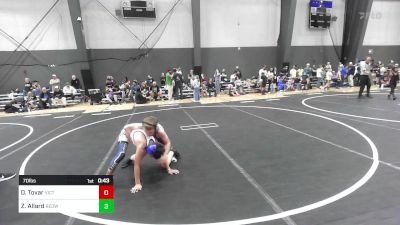 70 lbs Semifinal - Diego Tovar, Victory Wrestling-Central WA vs Zeb Allard, Redwood WC