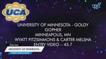 University of Minnesota - Goldy Gopher [2025 Division IA Mascot Finals] 2025 UCA & UDA College Cheerleading & Dance Team National Championship