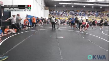 90 lbs Quarterfinal - Cole Richardson, Barnsdall Youth Wrestling vs James "Tres" Gibbs, Team Guthrie Wrestling