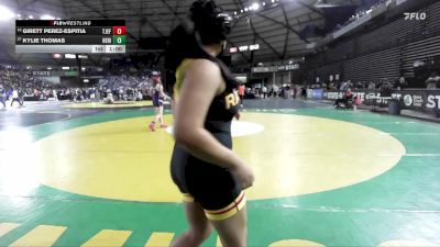 Girls 3A 170 lbs Cons. Round 2 - Kylie Thomas, Heritage (Girls) vs Girett Perez-Espitia, Thomas Jefferson (Girls)