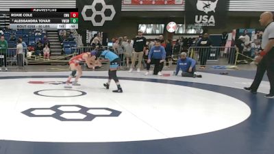 80 lbs Cons. Semis - Roxie Cole, Contenders Wrestling Academy vs Alessandra Tovar, Victory Wrestling-Central WA