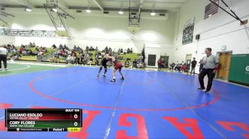 157 lbs Cons. Round 2 - Cory Flores, Santa Ana College vs Luciano Esoldo, Victor Valley College