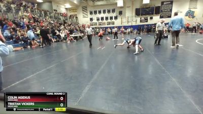 90 lbs Cons. Round 2 - Colin Agidius, Highland vs Tristan Vickers, Highland