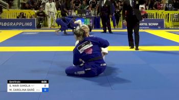 SALLA MARI SIMOLA vs MARIA CAROLINA BARÓN VICENTINI 2024 World Jiu-Jitsu IBJJF Championship