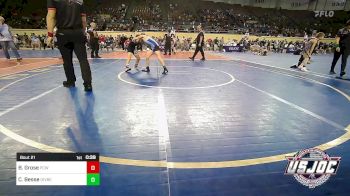 76 lbs Quarterfinal - Brooks Grose, Ponca City Wildcat Wrestling vs Chance Besse, Division Bell Wrestling