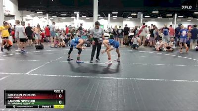 80 lbs Round 4 (6 Team) - Greyson Perkins, Dirty Jersey vs Landon Spickler, Mat Warriors Yellow