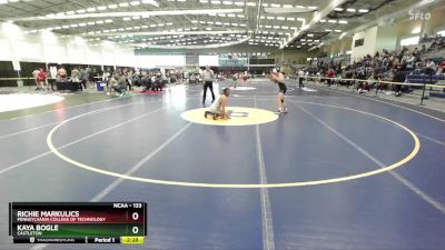 133 lbs Cons. Round 4 - Richie Markulics, Pennsylvania College Of Technology vs Kaya Bogle, Castleton