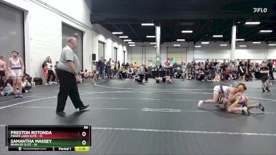 88 lbs Round 4 (8 Team) - Samantha Massey, Brawler Elite vs Preston Rotonda, Finger Lakes Elite