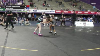 124 lbs Placement Matches (16 Team) - Victoria Baez Dilone, William Penn vs Maya Davis, Grand View