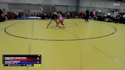 130 lbs Round 1 (6 Team) - Christina Borgmann, Florida vs Mason Harsch, California Red