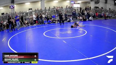 65 lbs Cons. Round 2 - Zane Safford, Texas Eagle Wrestling Academy vs Roman Valdez, Wesley Club Wrestling