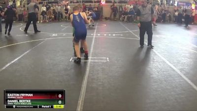 100 lbs Quarterfinal - Easton Fryman, Warren Youth vs Daniel Bertke, Anna Youth Wrestling