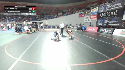 5A Boys 132 lbs Champ. Round 1 - Justin Leonard, Hillsboro Boys vs Sean Regas, Thurston Boys