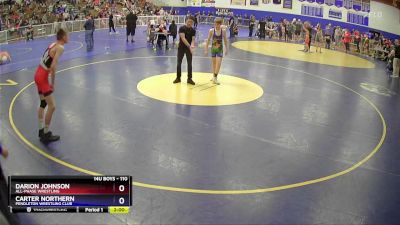 110 lbs Round 3 - Darion Johnson, All-Phase Wrestling vs Carter Northern, Pendleton Wrestling Club