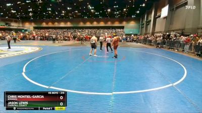 215 lbs Cons. Round 1 - Jason Lewis, Churchill County vs Chris Montiel-Garcia, Bonanza