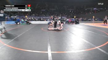 6A/5A Girls 115 Quarterfinal - Emerie Cox, Crook County Girls vs Nevaya Gerberg, Liberty Girls