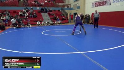 190 lbs Cons. Round 2 - Ethan Barber, Iowa City, Liberty vs Alexander Wiskus, Dubuque Hempstead