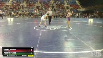 105 lbs 3rd Place Match - Gabby Hannig, Valley City vs Addison Yates, Harvey - Wells County
