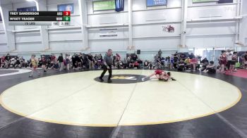 75 lbs Round Robin 1 - Trey Sanderson, Ares - Ms vs Wyatt Yeager, Warrior Ridge - MS