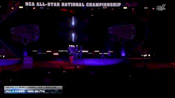 All 4 Cheer - Mini Militia [2026 L1.1 Mini - PREP - D2 - Medium] 2026 NCA All-Star National Championship