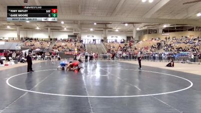 AA 215 lbs 3rd Place Match - Gabe Moore, Cleveland High School vs Tony Hatley, Bartlett High School