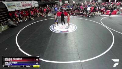 105 lbs Round 2 (16 Team) - Brooke Aguilera, KCWA-FR vs Dylan Marin, IEWA-FR