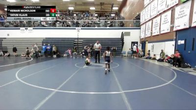 62 lbs Cons. Round 1 - Tatum Klaus, Sublime Wrestling Academy vs Kemari Nicholson, Hawk Wrestling Club