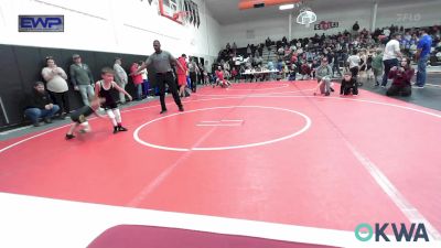 46 lbs Quarterfinal - Easton Headrick, Lake Legends Wrestling Club vs Emerson Baggett, Beggs Youth Wrestling Program