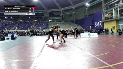 180 lbs Quarters & 1st Wb (16 Team) - Janiya Brogan, West Liberty vs Isabella Phillips, Gannon University