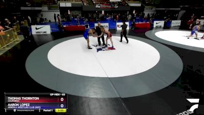 65 lbs Quarterfinal - Thomas Thornton, California vs Aaron Lopez, Arreola Wrestling Club (AWC)