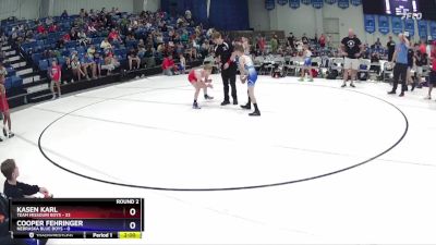 74 lbs Round 2 (6 Team) - Cooper Fehringer, Nebraska Blue Boys vs Kasen Karl, Team Missouri Boys