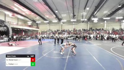 106 lbs Semifinal - Shane Robertson, No Team vs Liam Felker, Bear Cave WC