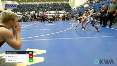 58 lbs Quarterfinal - Tyde Begley, Choctaw Ironman Youth Wrestling vs Beckam Kolar, Team Nomad