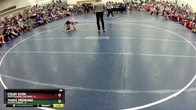 80 lbs Round 5 (6 Team) - Colby Even, South Dakota Lightning vs Takeo Medrano, Kansas Cobras