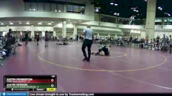 126 lbs Round 2 (10 Team) - Justin Hudson, North Dakota Border Brawlers vs Justin Pemberton, Terre Haute South (1)