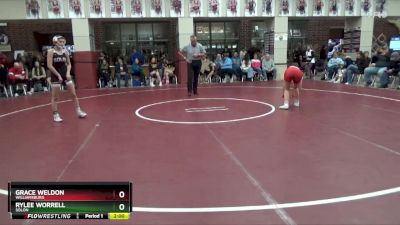 JV-3 lbs Round 2 - Grace Weldon, Williamsburg vs Rylee Worrell, Solon