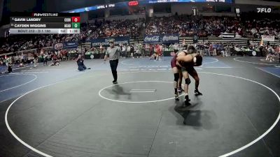 D 1 190 lbs Champ. Round 2 - Gavin Landry, Central - B.R. vs Cayden Wiggins, Acadiana