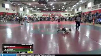 50 lbs Semifinal - Cruz Kelly, Bison Wrestling Club vs Briggs Weber, LAW