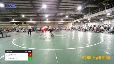 285 lbs Quarterfinal - Caleb Luker, Apache Youth Wrestling vs Lucas Franklin, Keystone Wrestling Club