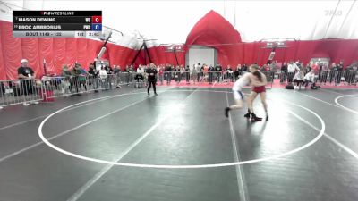 132 lbs Champ. Round 2 - Mason Dewing, Weigh-in Club vs Broc Ambrosius, Pulaski Wrestling Club