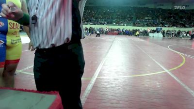 Round Of 32 - Stevie Vafeas, Fort Gibson Youth Wrestling vs Abraham Cossio, Southeast