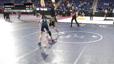 113 lbs Consi Of 16 #2 - Joseph Fay V, Milford NH vs Ian Rios, Methuen