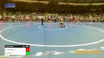 61 lbs Round Of 32 - Cooper Cerefice, Lions Den FCWC vs Jayden Brant, Caney Valley Wrestling