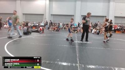 62 lbs Round 5 (10 Team) - Karson Oneal, Full Circle vs Josie Wisecup, Bandits