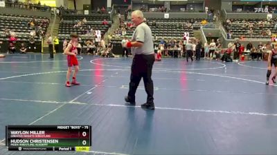 75 lbs Cons. Round 4 - Waylon Miller, Greater Heights Wrestling vs Hudson Christensen, Moen Wrestling Academy