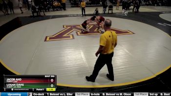 120 lbs 5th Place Match - Logan Davis, Albert Lea Area vs Jacob Aho, Forest Lake