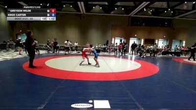 85 lbs Champ. Round 2 - Greyson Wilde, GA vs Knox Carter, GA