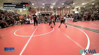 49-52 lbs Rr Rnd 3 - Piper Pevehouse, Warner Eagles Youth Wrestling vs Maisyn Malone, Bartlesville Wrestling Club